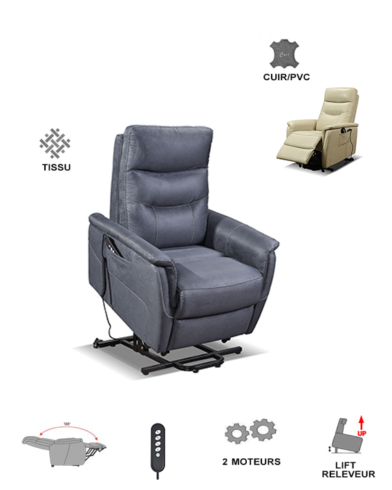 Fauteuil relax Hilton (full cuir)